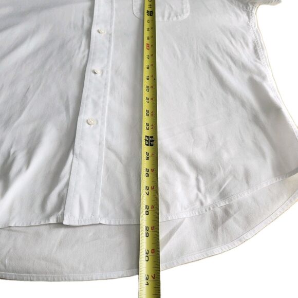 BUCK MASON Men's Oxford Shirt One Pocket Men's LARGE White 100% Cotton *Read - Picture 4 of 14